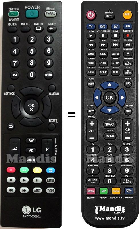Replacement remote control Goldstar AKB73655802
