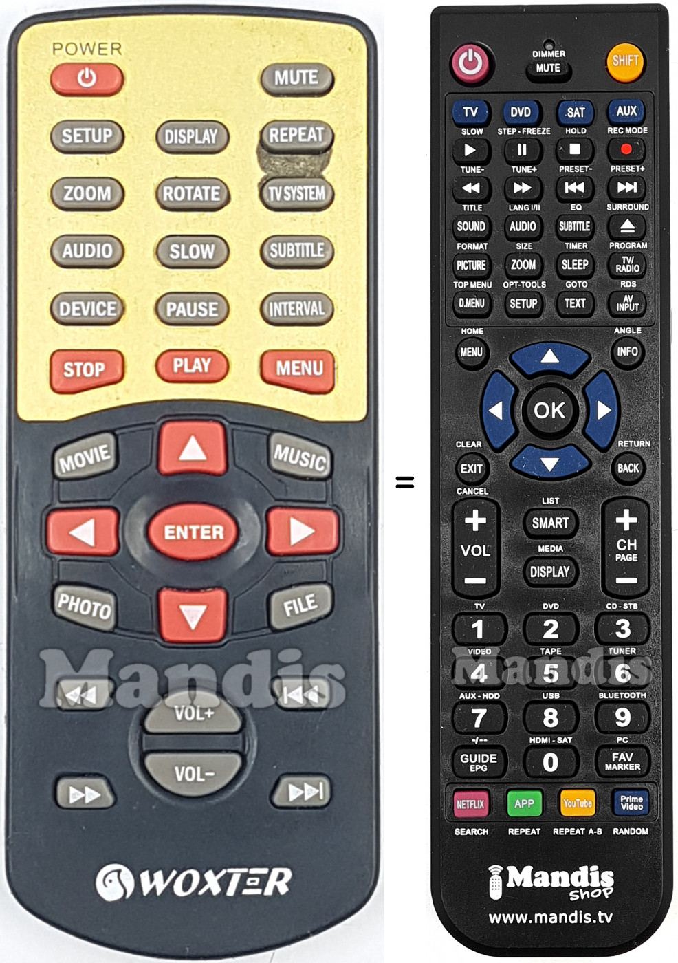 Replacement remote control Q120E