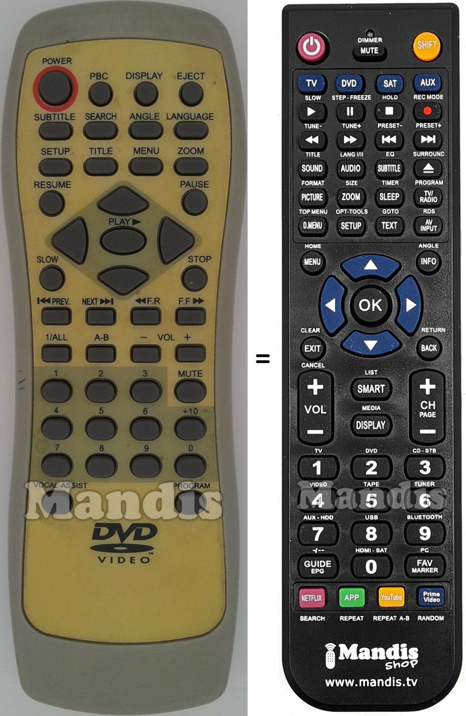 Replacement remote control Daytek REMCON514