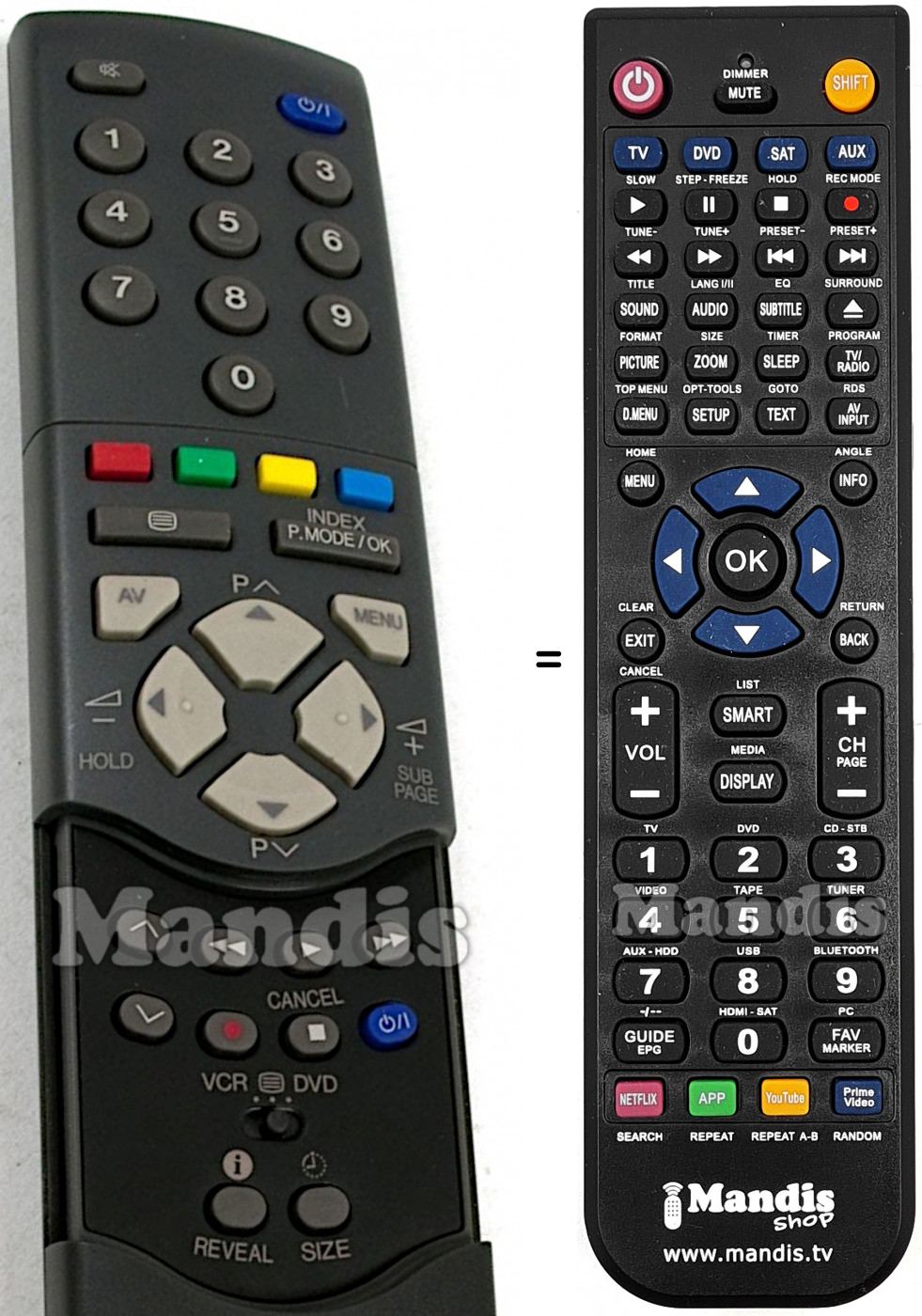 Replacement remote control JVC RM-C72