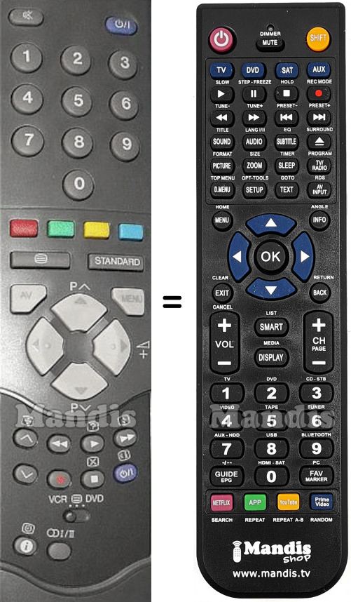Replacement remote control JVC RM-C85