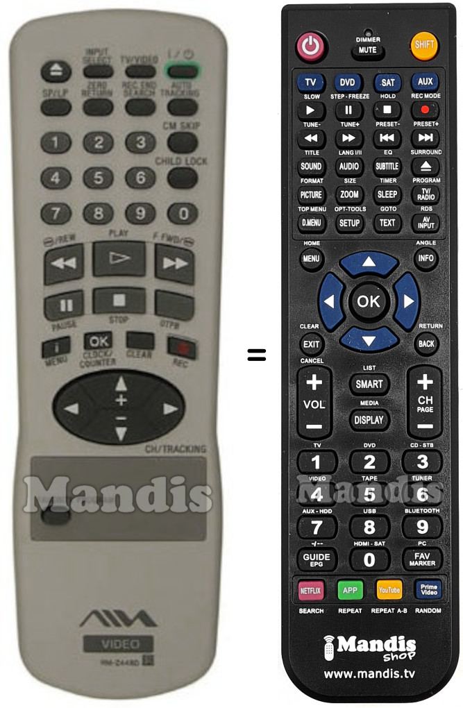 Replacement remote control Aiwa RM-Z448D