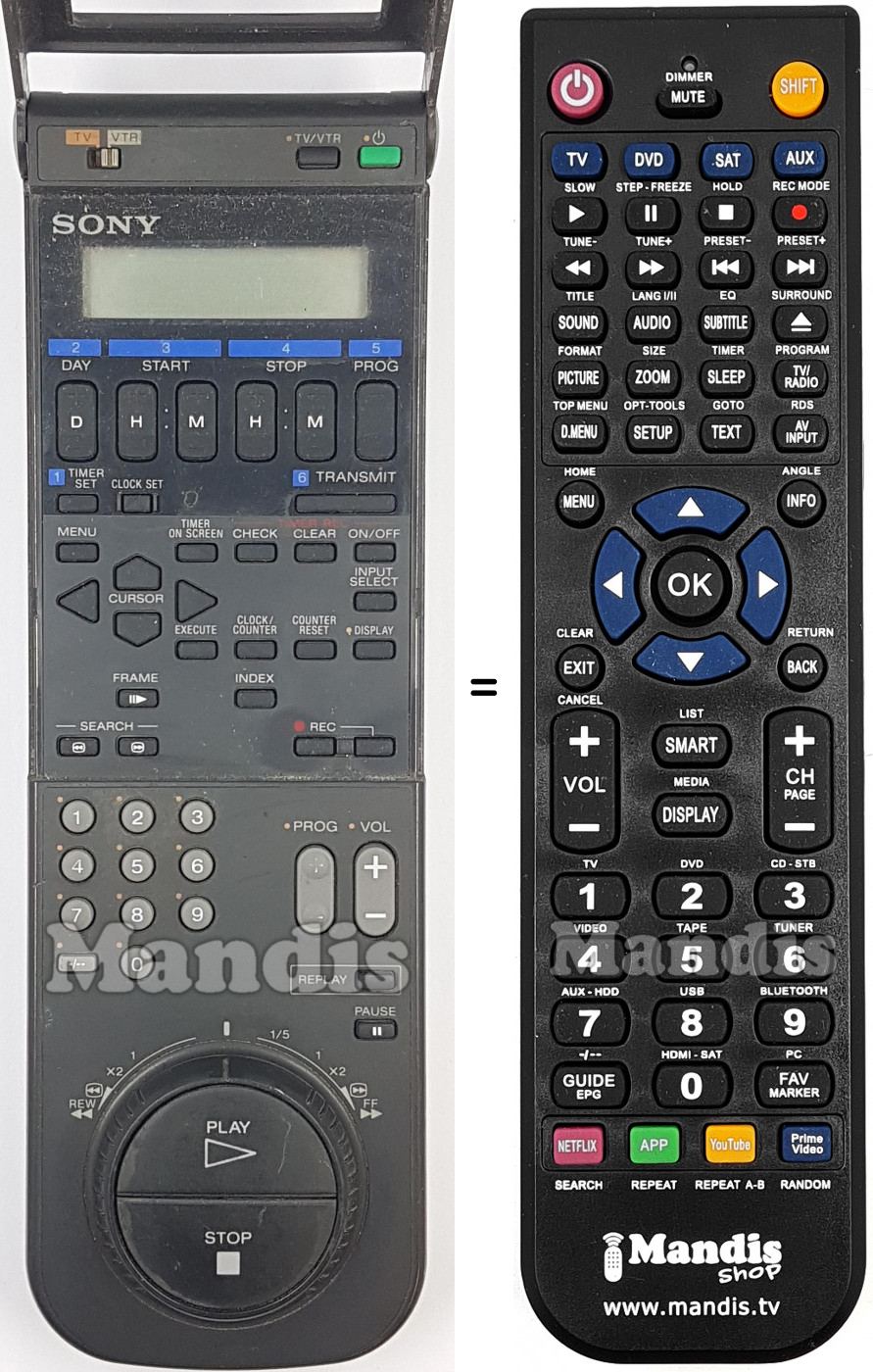 Replacement remote control RMT-V 133