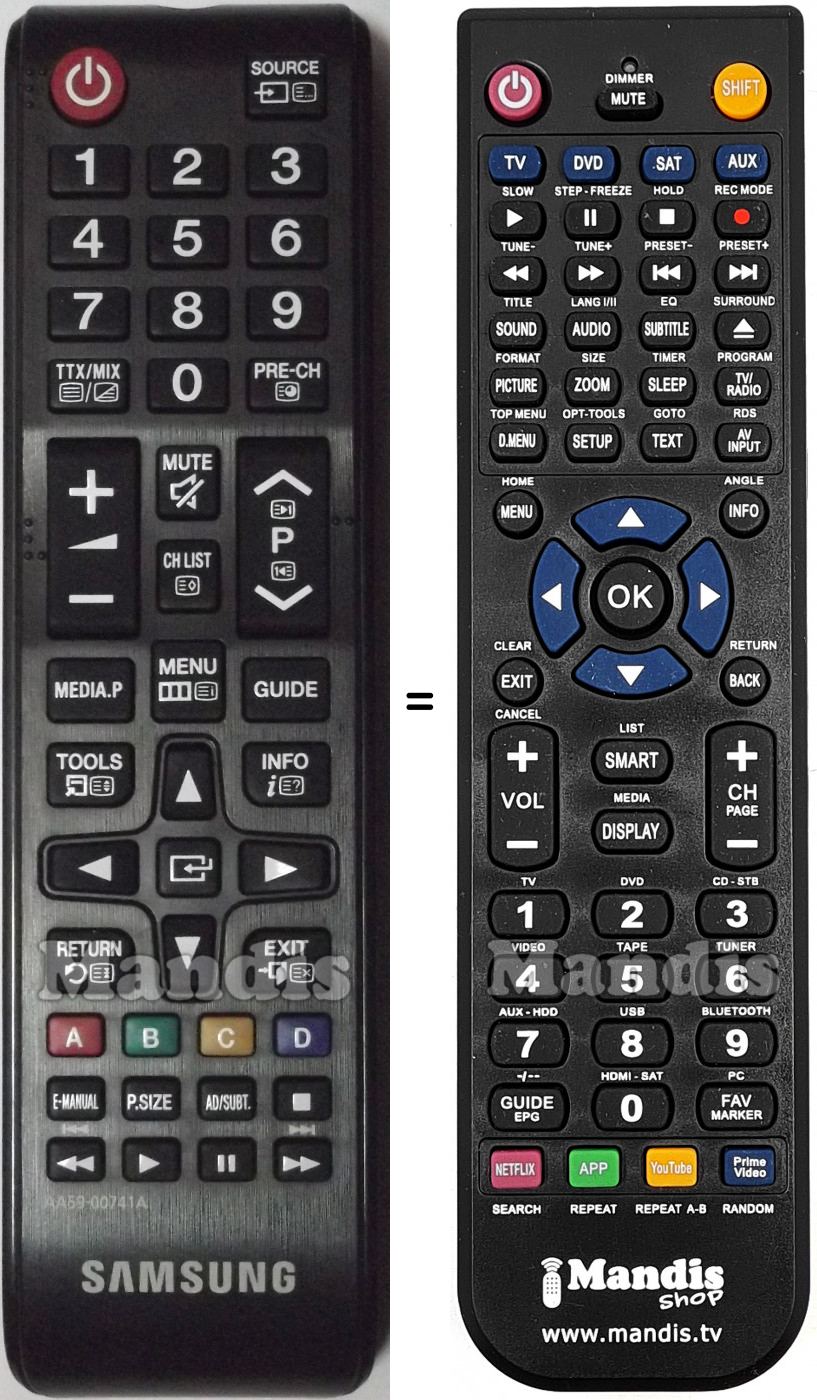 Replacement remote control Samsung AA59-00741A