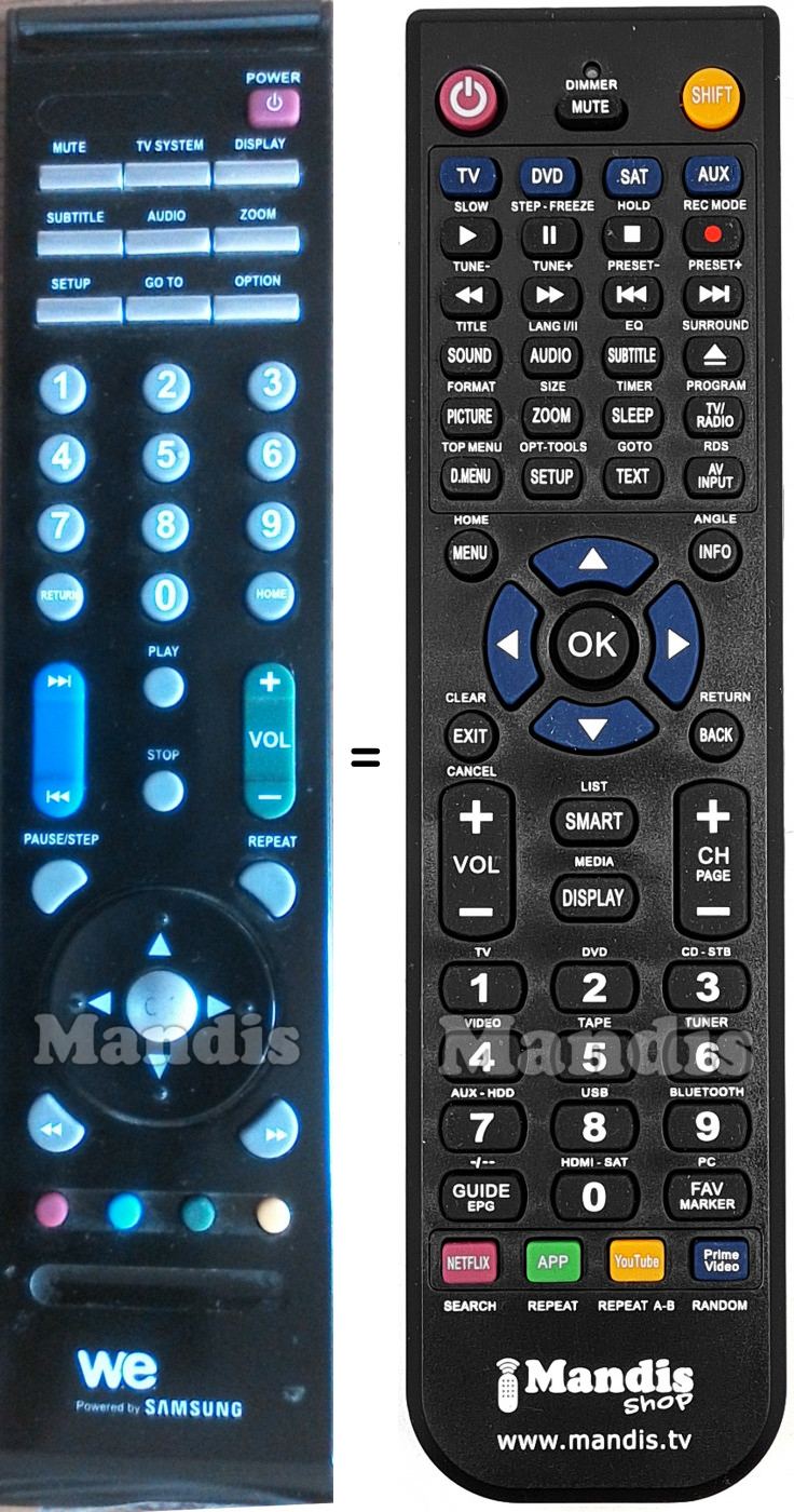 Replacement remote control Samsung Love We