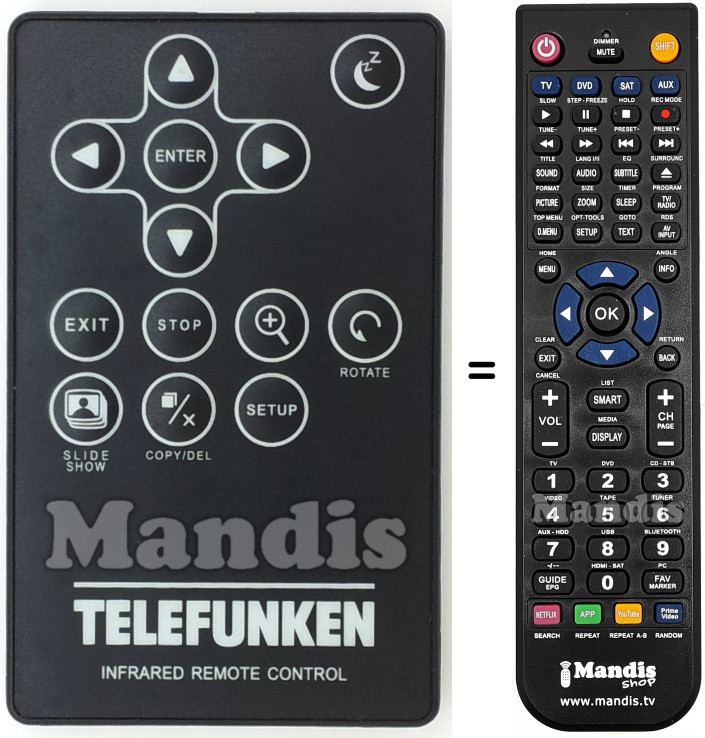 Replacement remote control TELE001