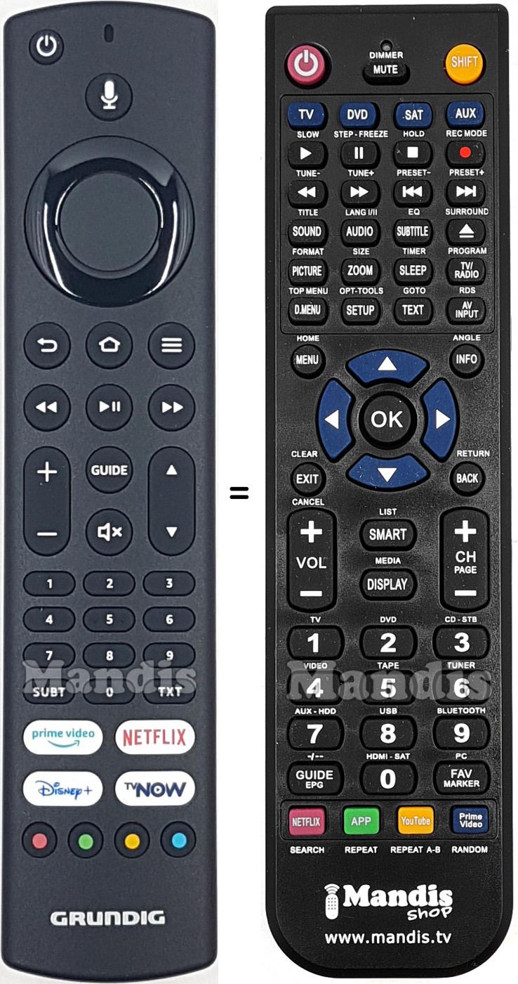 Replacement remote control Grundig ALD187R-4