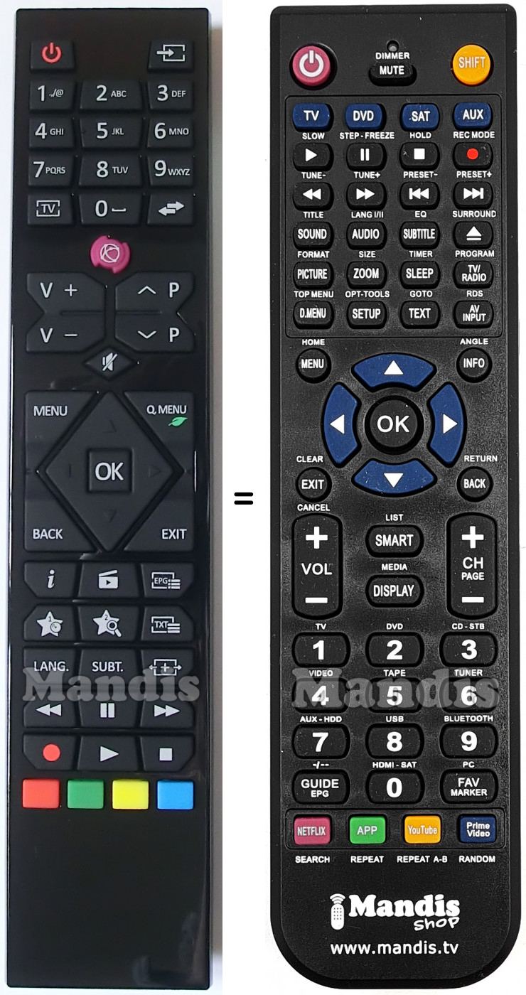 Replacement remote control Windsor RCA48105