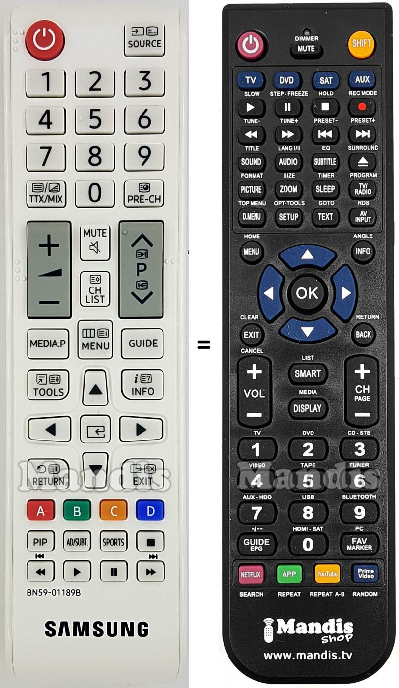 Replacement remote control Samsung BN59-01189B