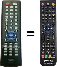 Replacement remote control Aeg DVD4611HC