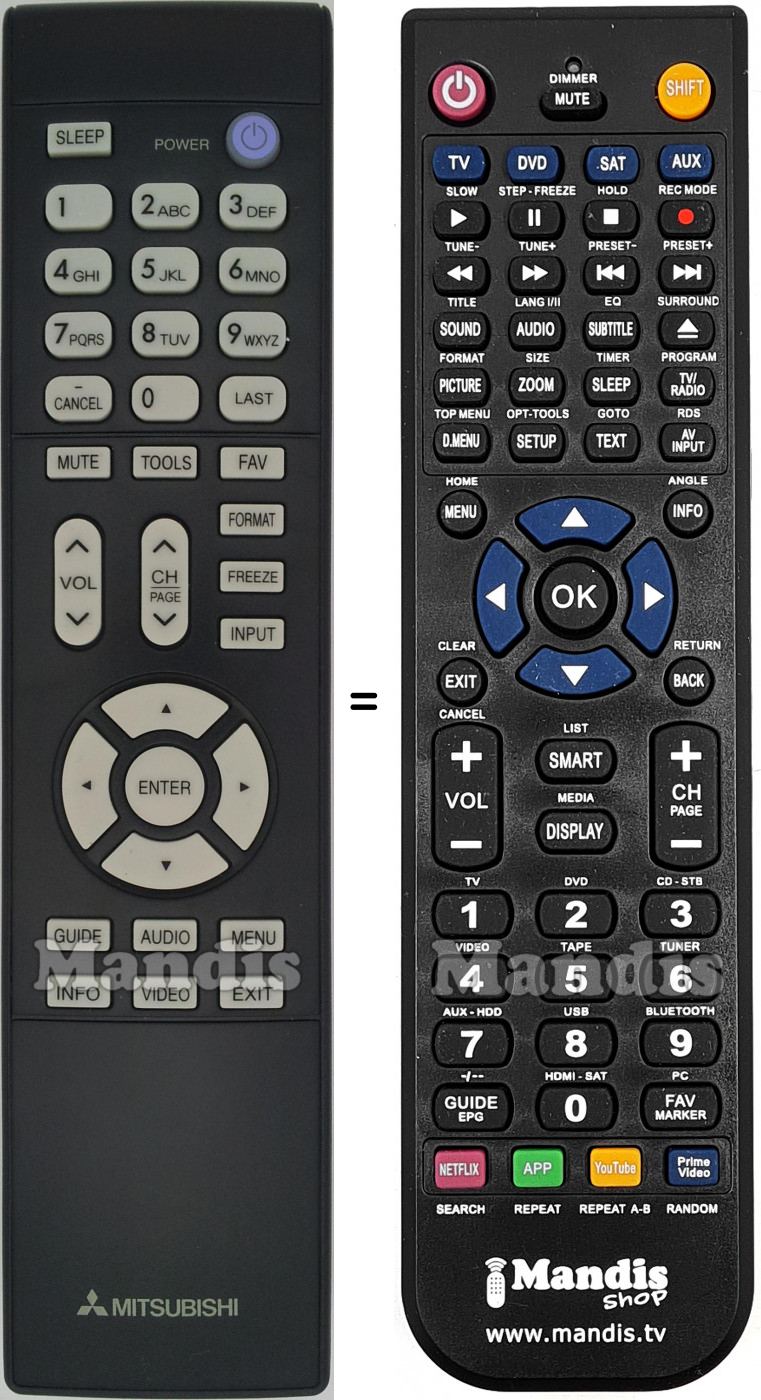 Replacement remote control 3338BC0R