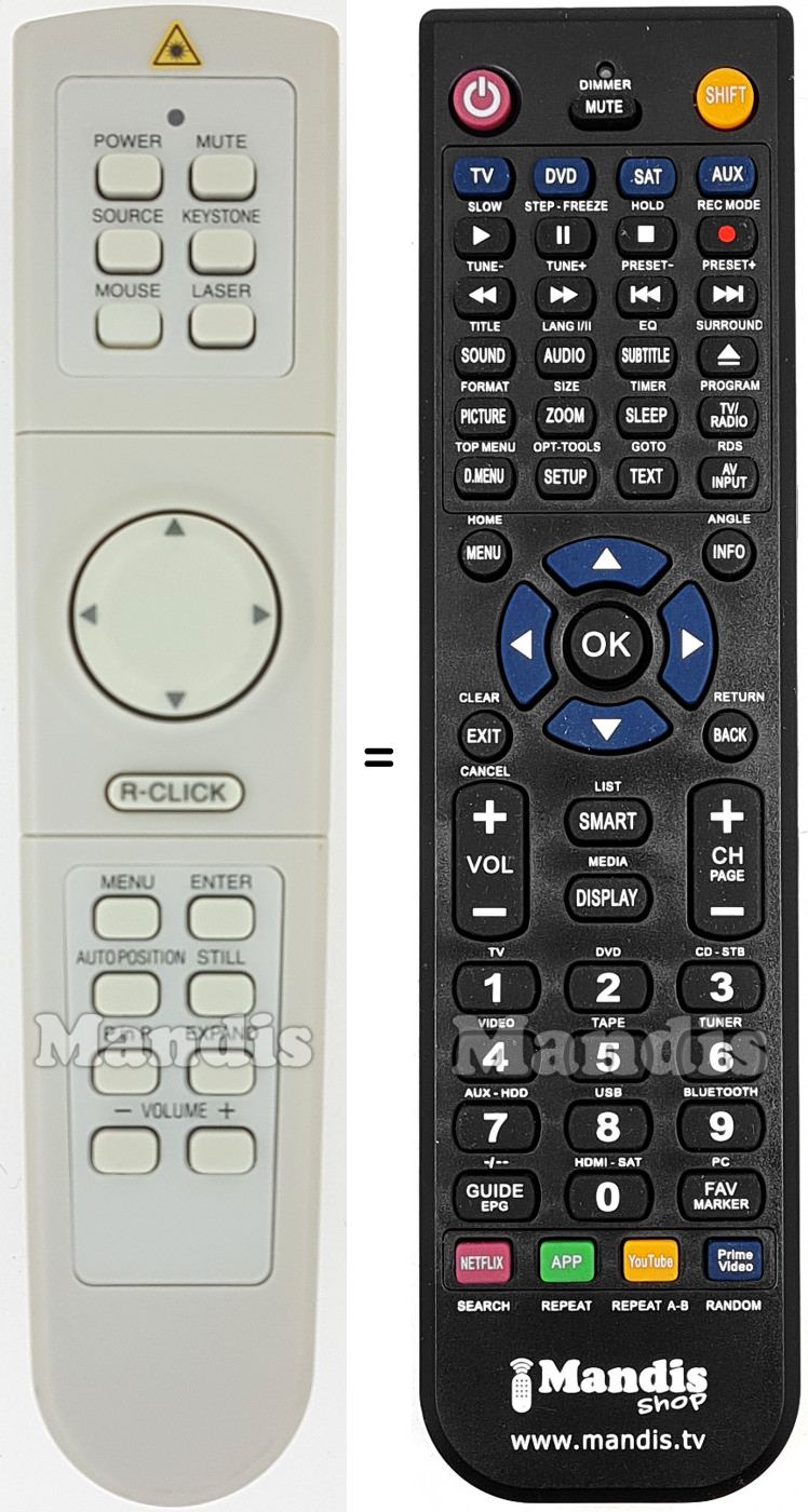 Replacement remote control REMCON1646