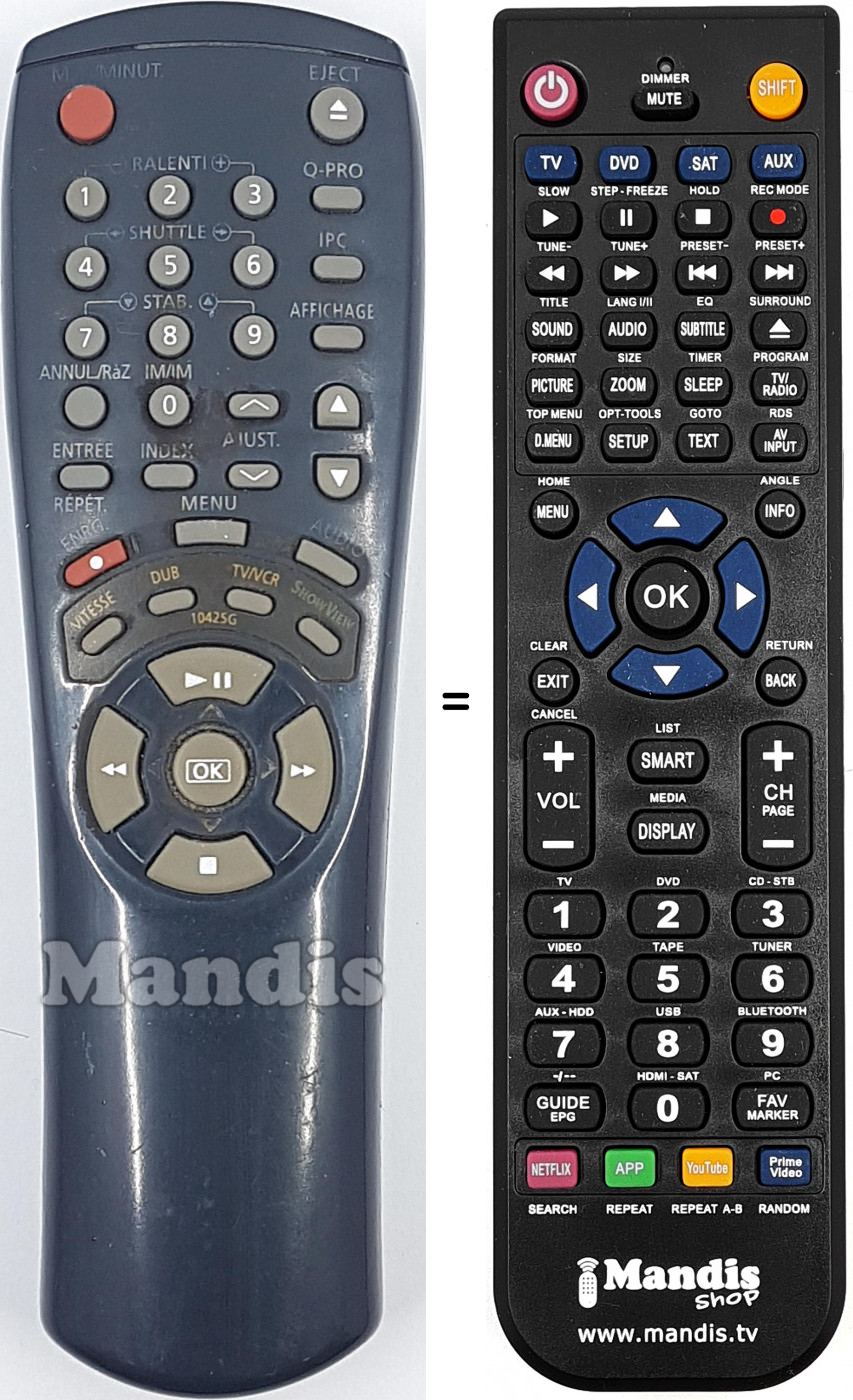 Replacement remote control 10425G