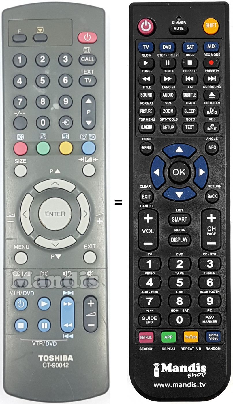 Replacement remote control CT-90042