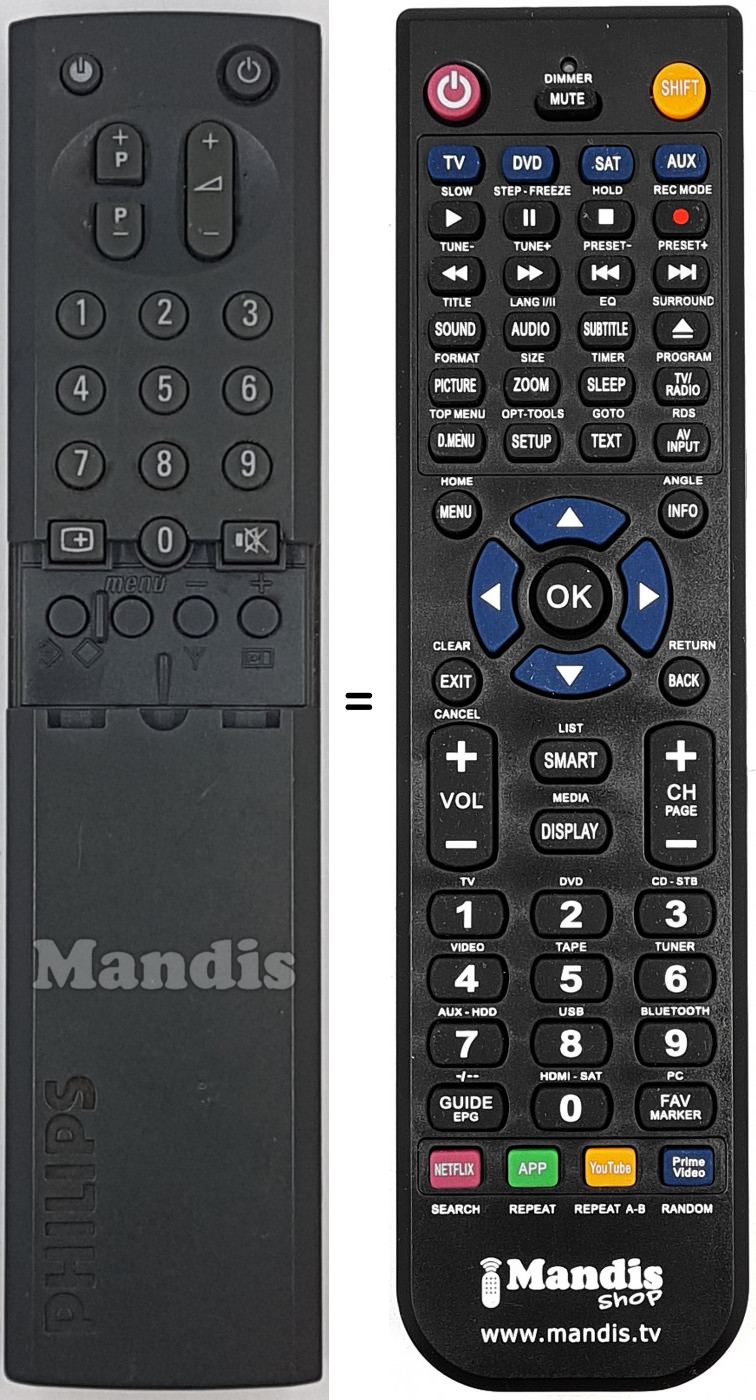 Replacement remote control RC907601G