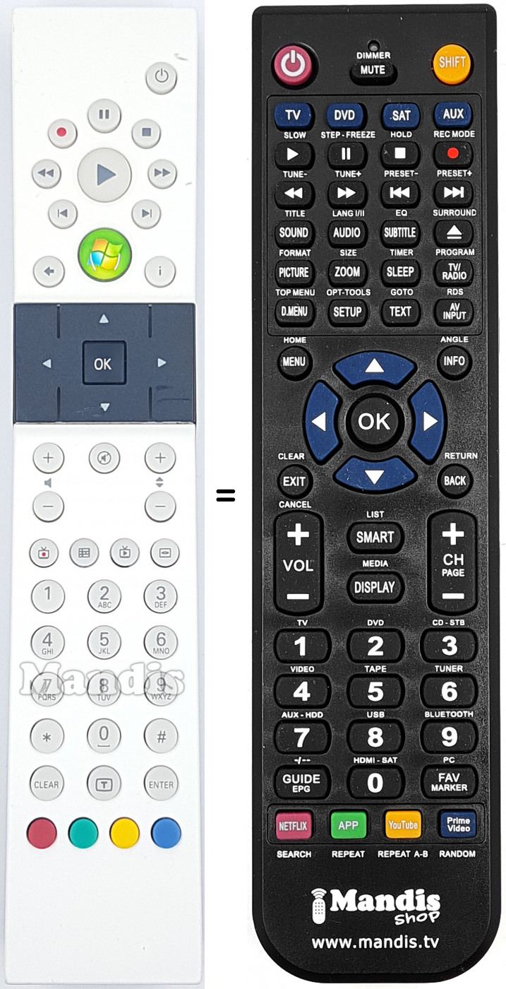 Replacement remote control RC1974500-00
