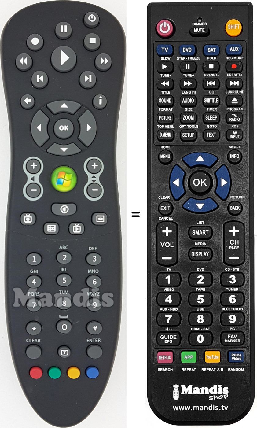 Replacement remote control RC153452400G