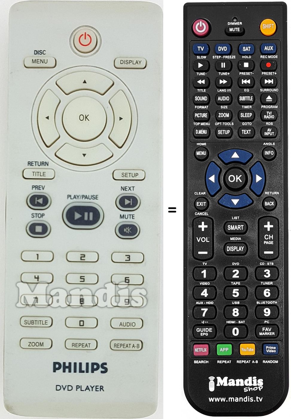 Replacement remote control 314107936321
