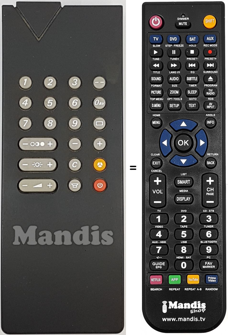 Replacement remote control 56521350