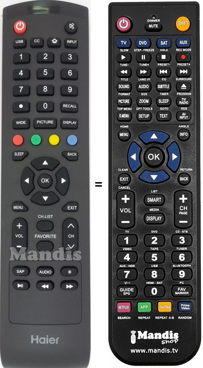 Replacement remote control 904-HRK86-10064