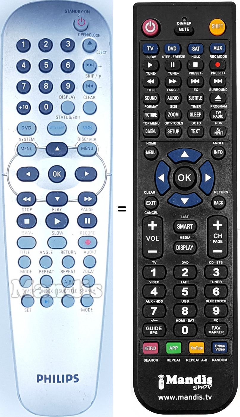 Replacement remote control Philips 996500019486