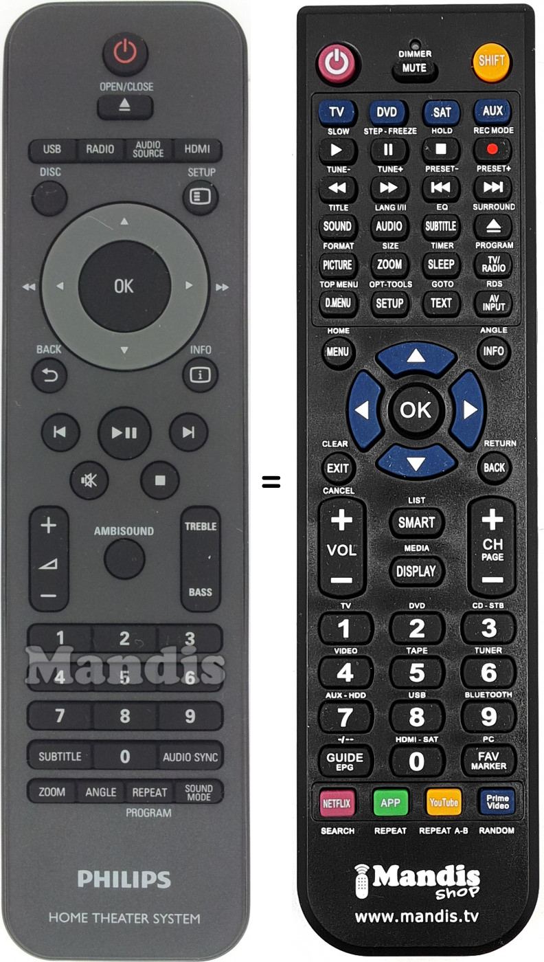 Replacement remote control 996510026446