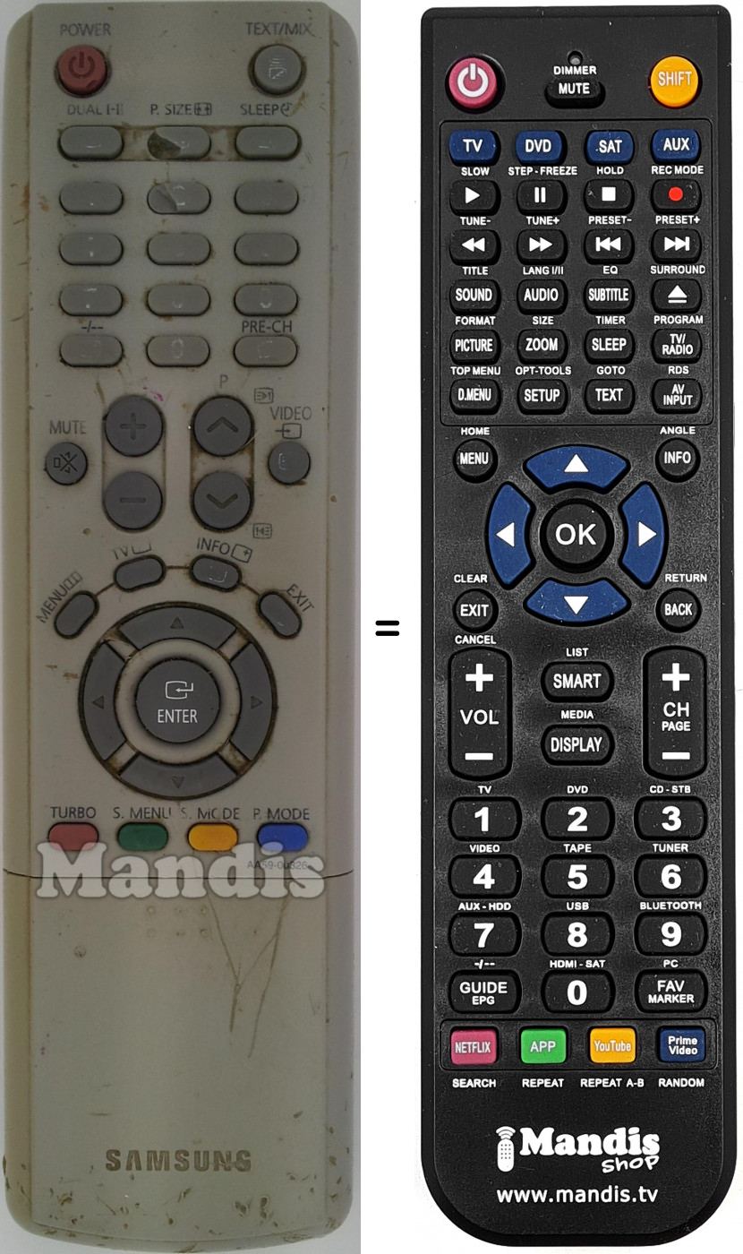 Replacement remote control Samsung AA 59-00326 A