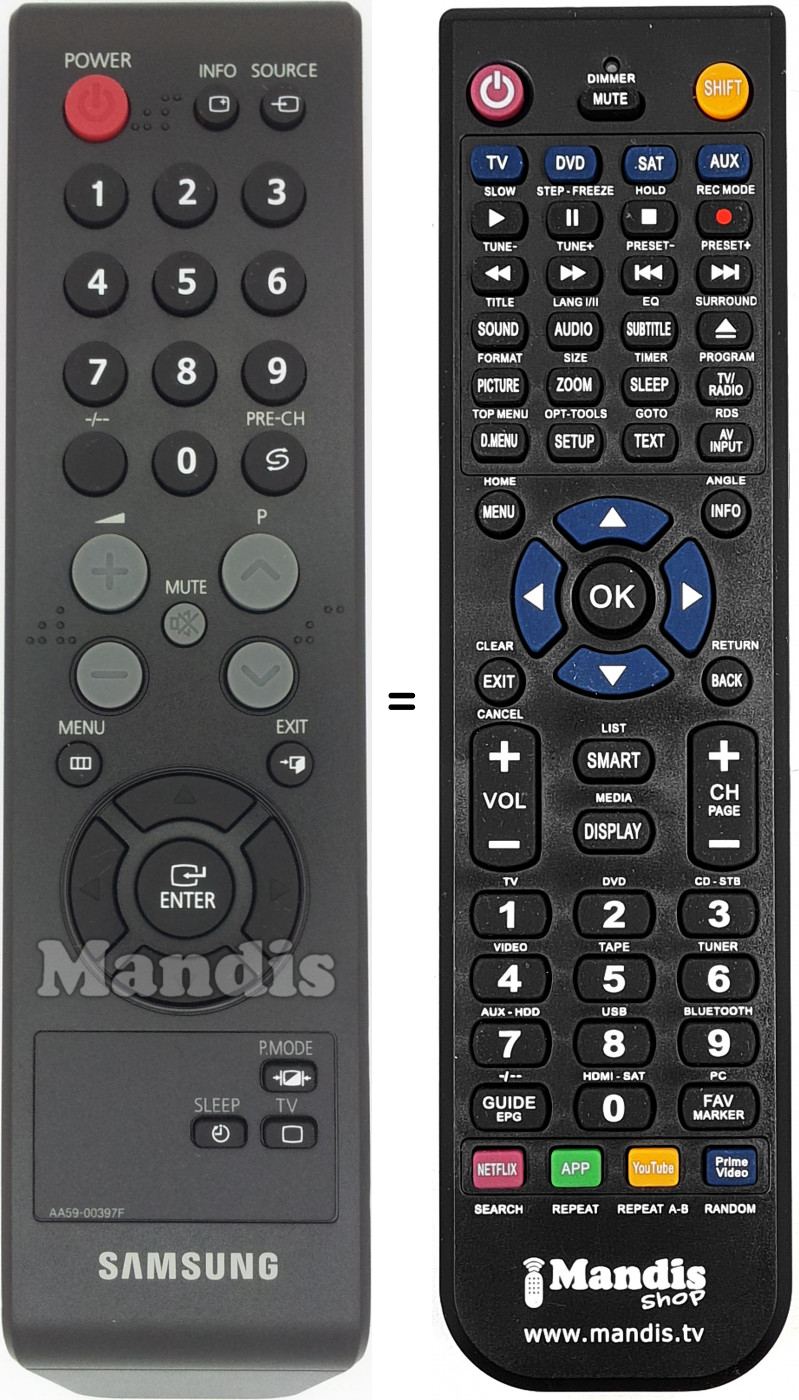 Replacement remote control AA59-00397F