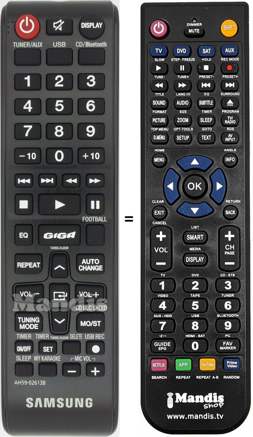 Replacement remote control Samsung AH59-02613B