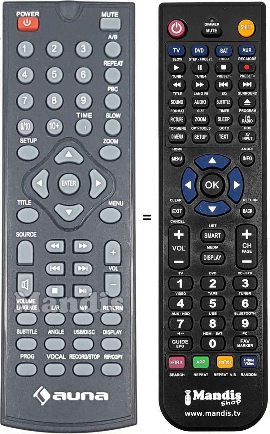 Replacement remote control AUNA AUNA001