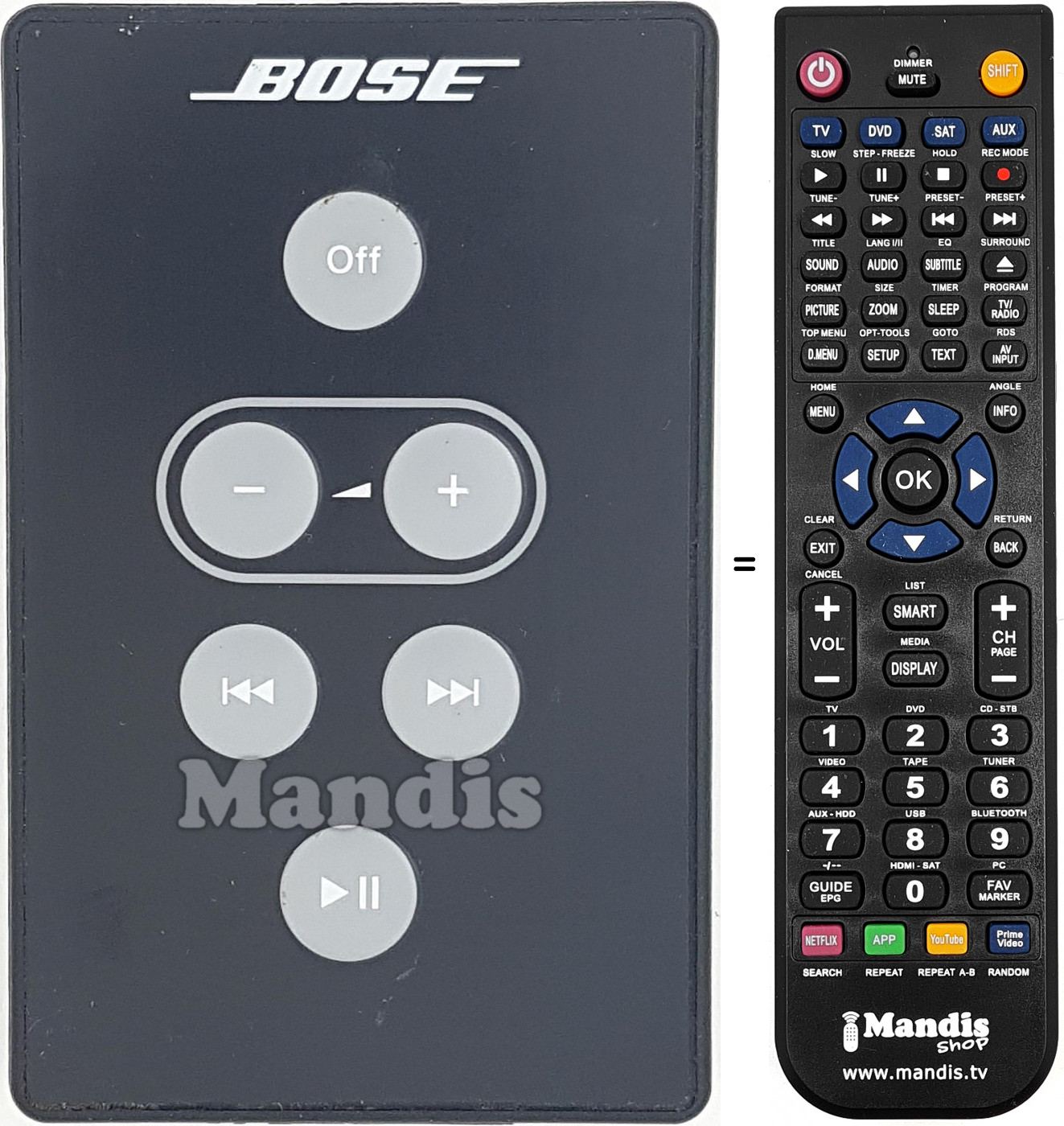 Replacement remote control BOSE003