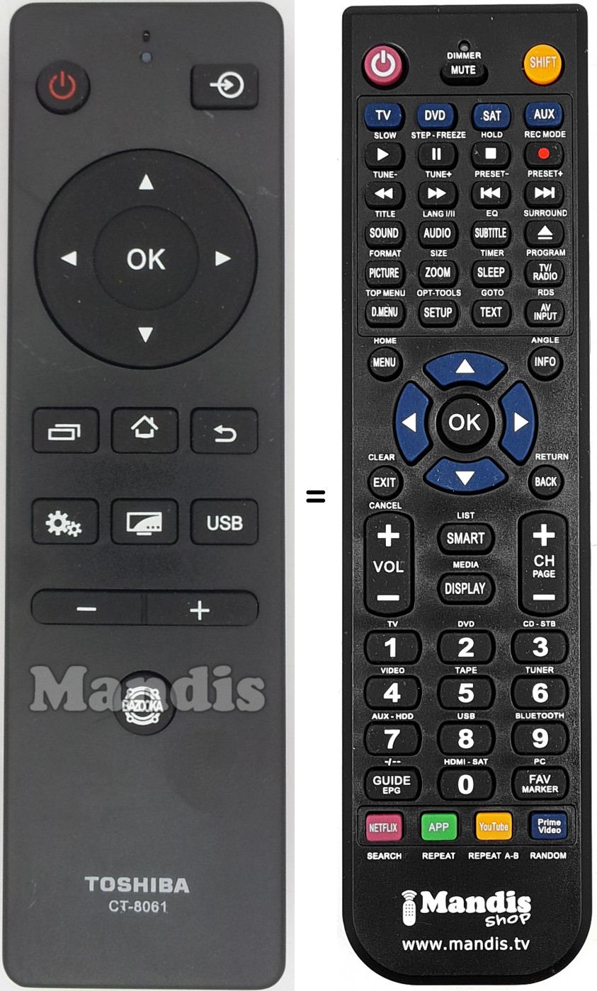 Replacement remote control CT-8061