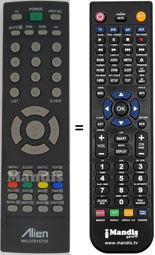 Replacement remote control LG MKJ37815705