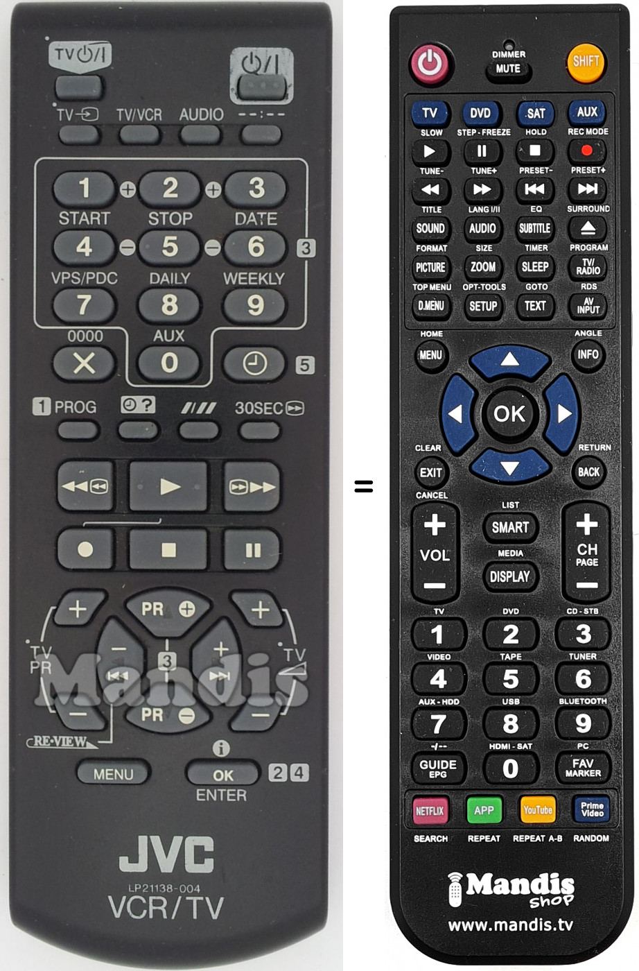 Replacement remote control LP21138-004