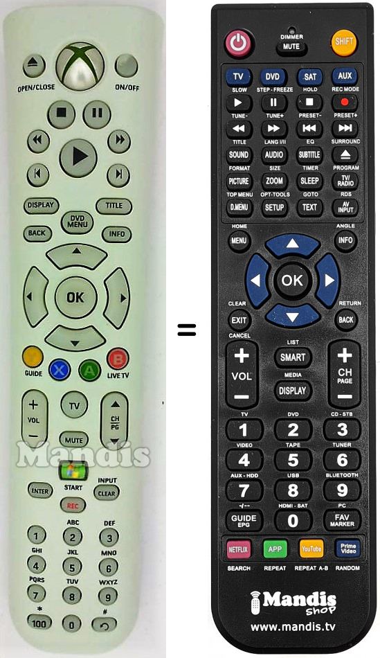 Replacement remote control XBOX360-Universal