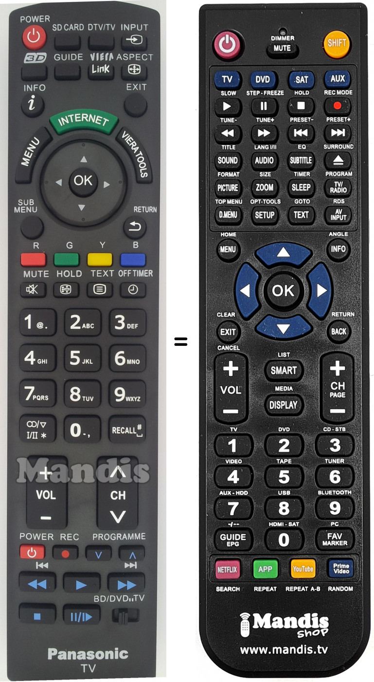 Replacement remote control N2QAYB00659