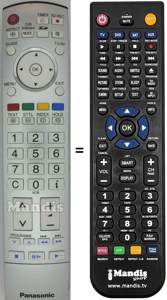 Replacement remote control N2QAYB000047