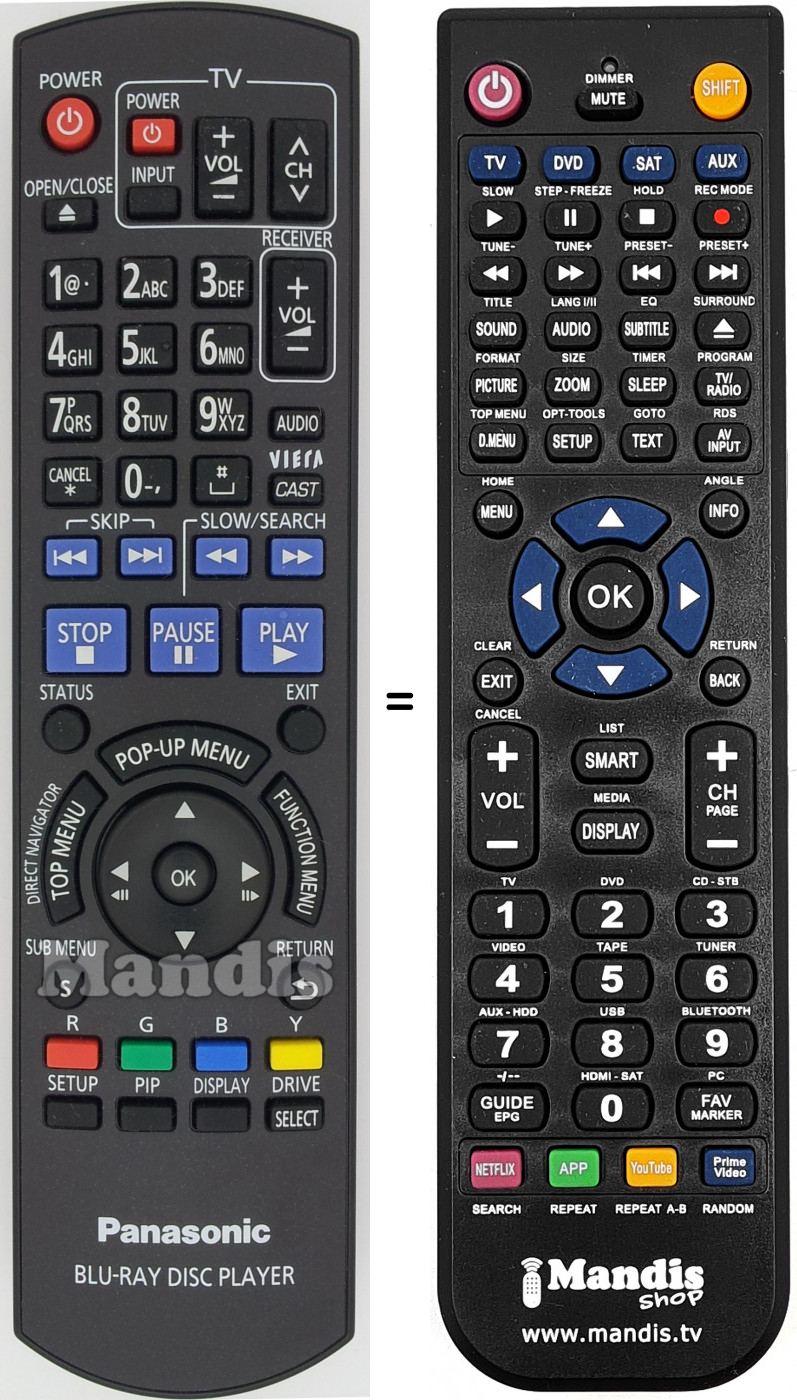Replacement remote control N2QAYB000508