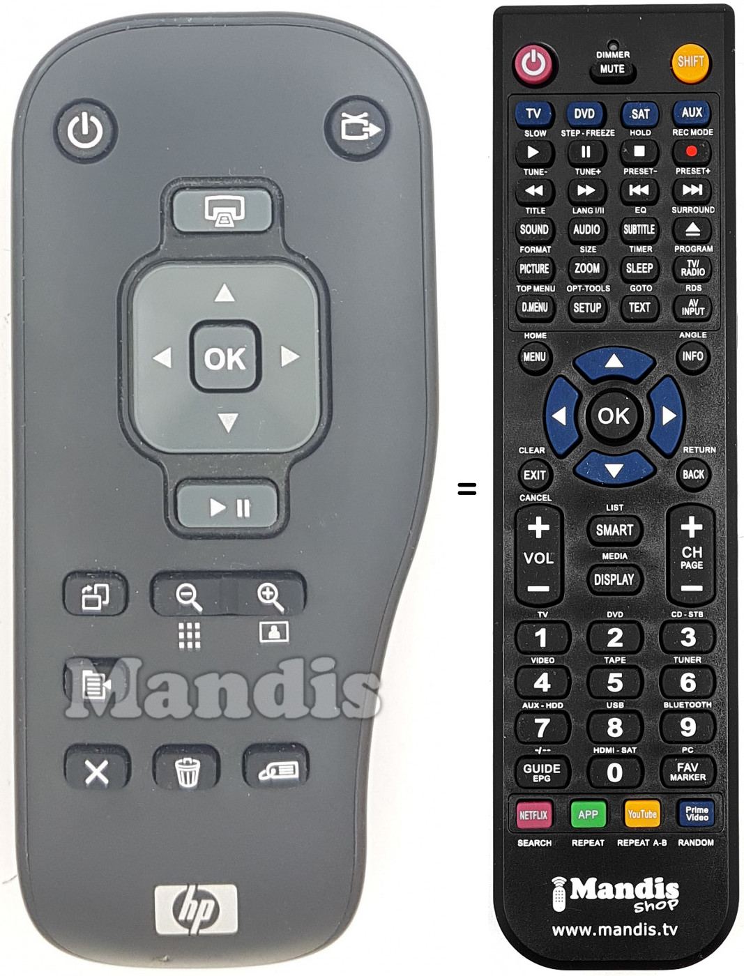 Replacement remote control Q7100-80155