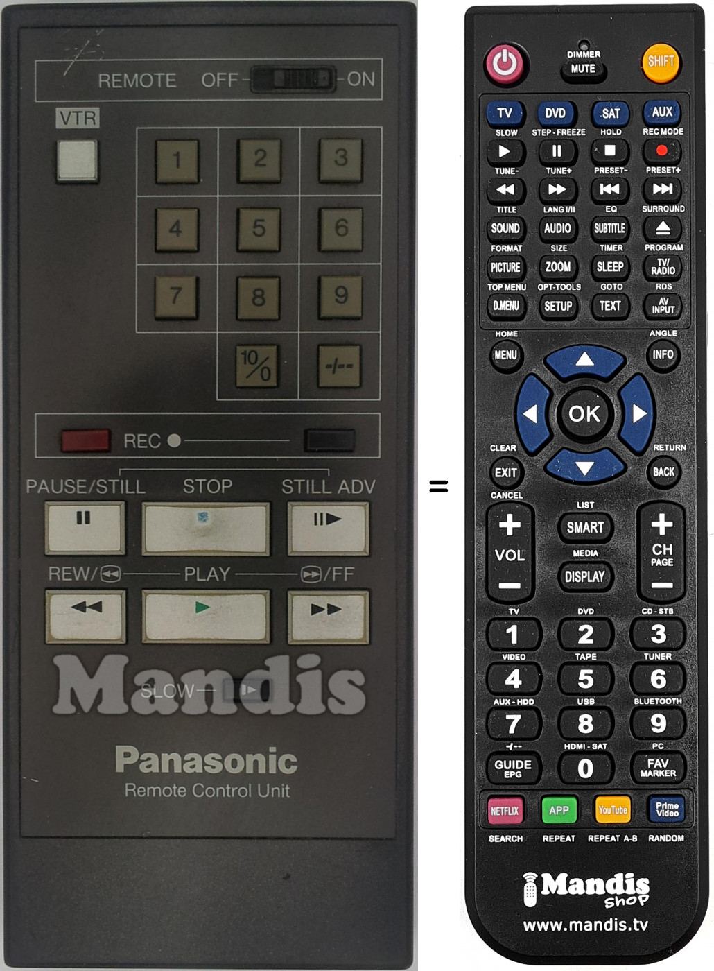 Replacement remote control REMCON1428