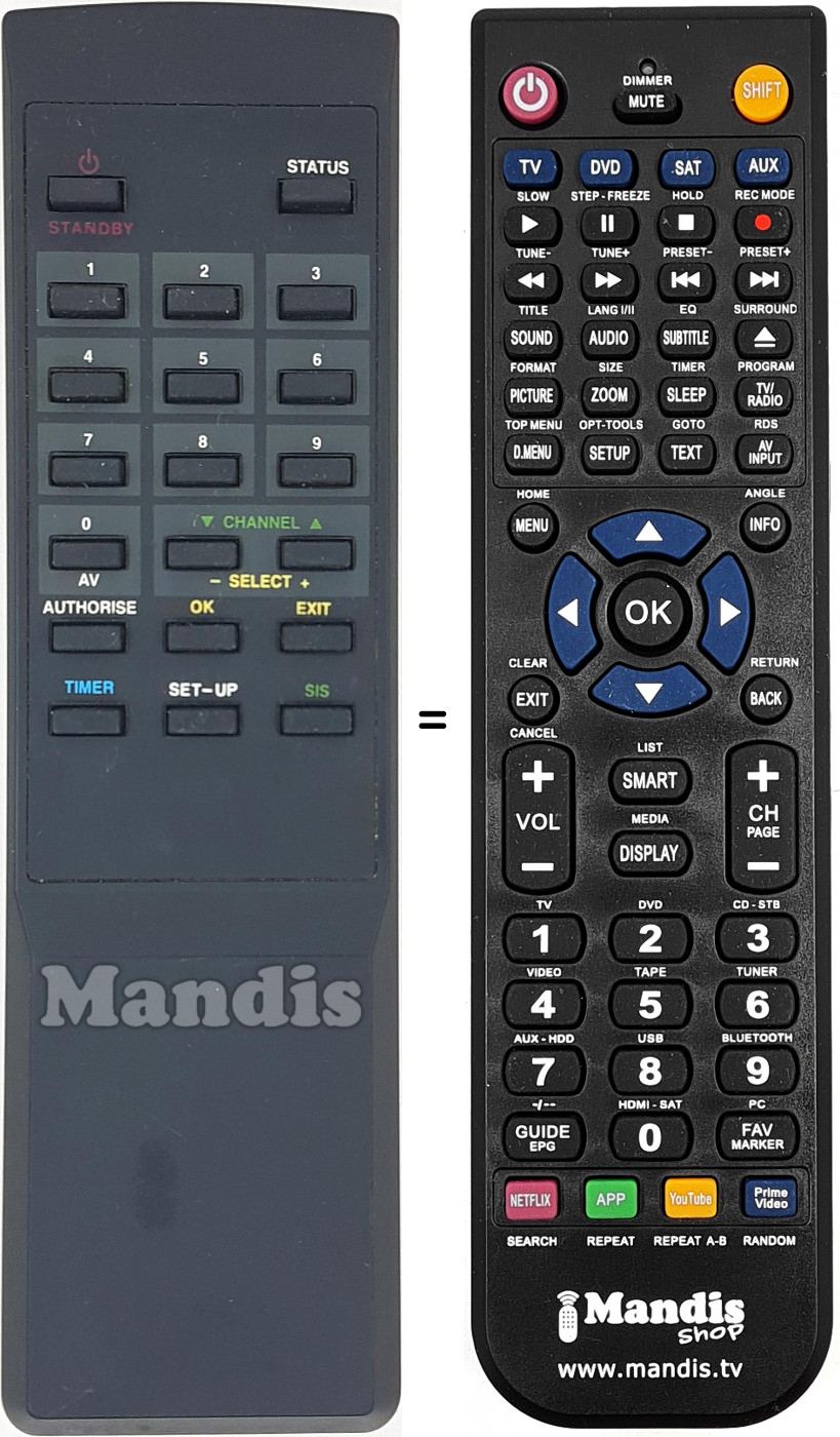 Replacement remote control REMCON1640