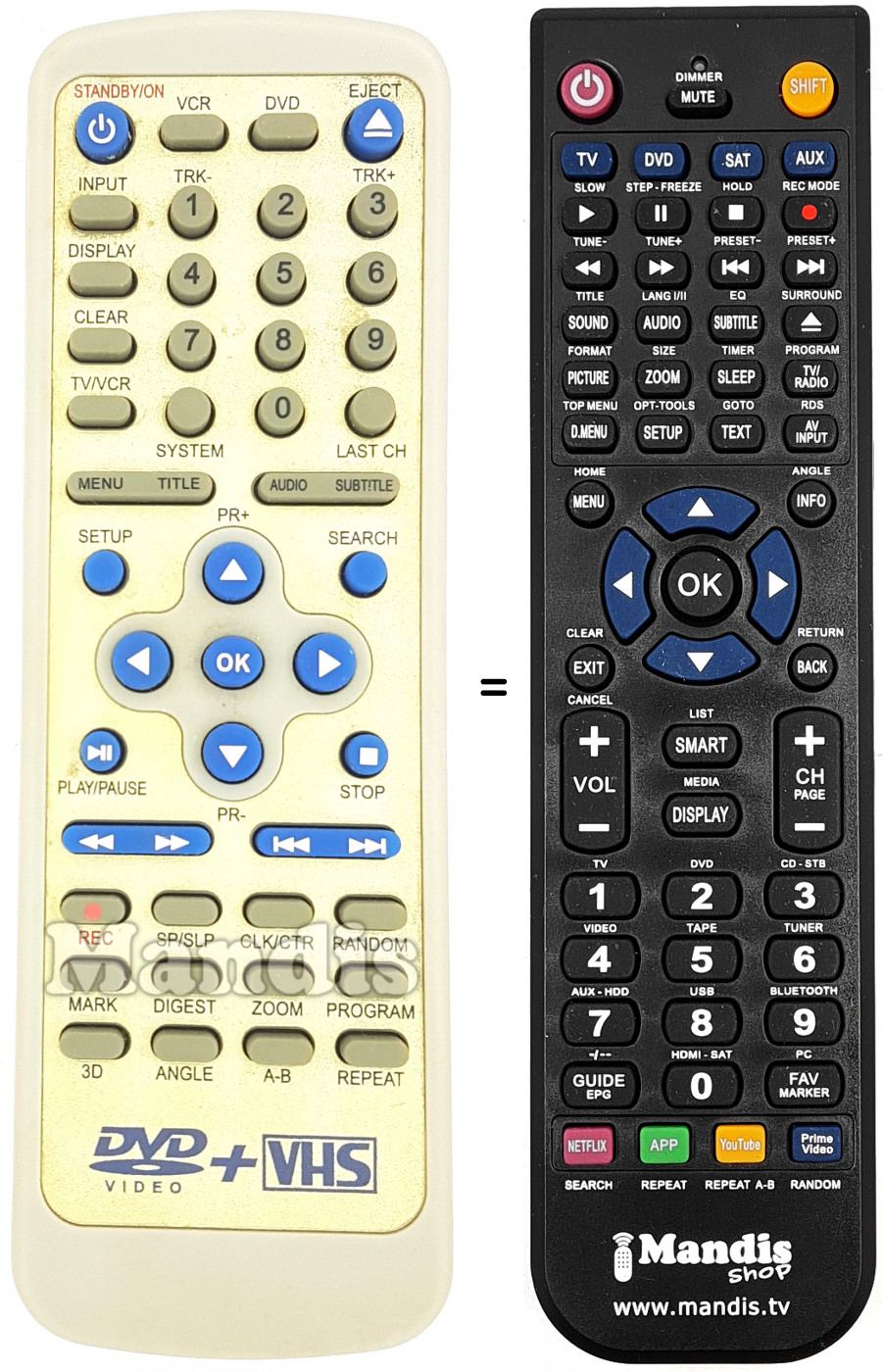 Replacement remote control REMCON1659