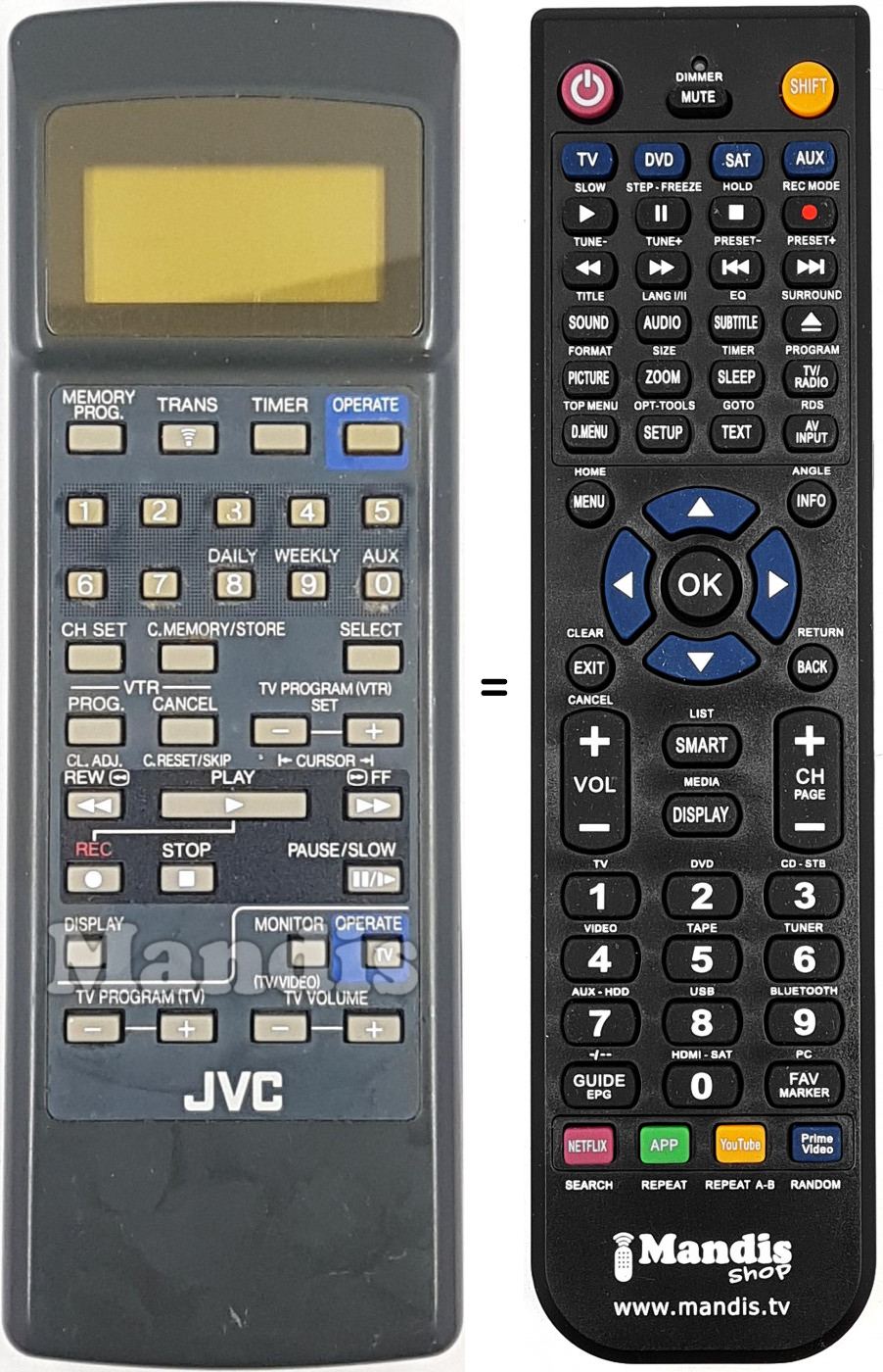 Replacement remote control REMCON1806