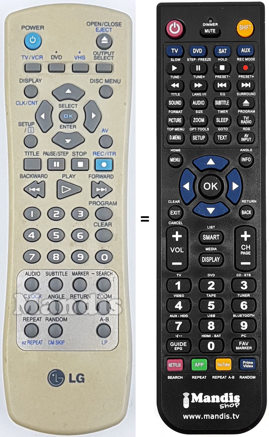 Replacement remote control REMCON2179