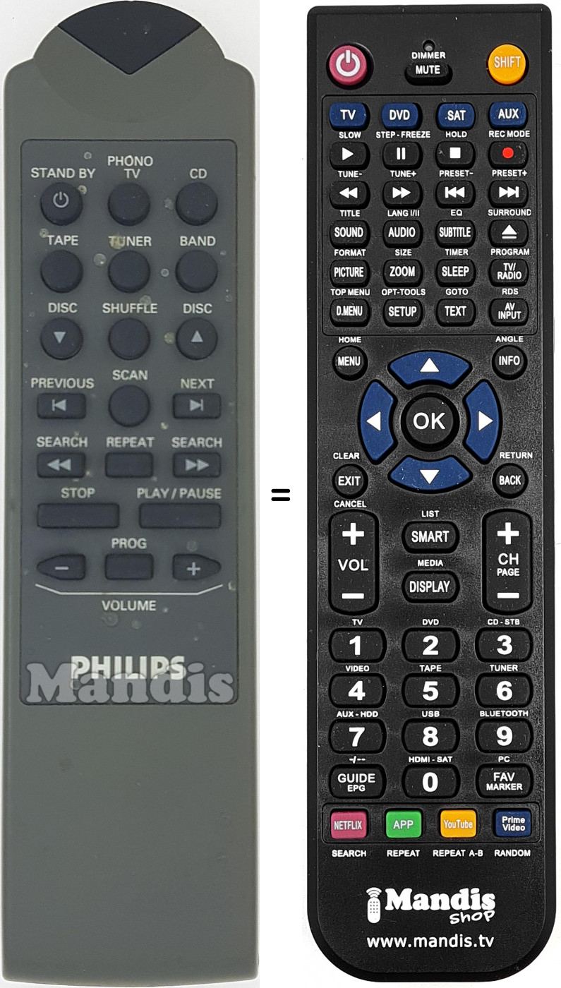Replacement remote control RH6820-01
