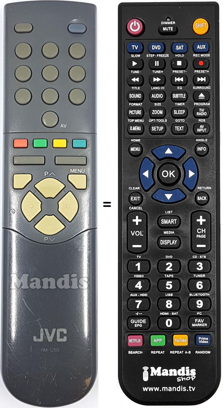 Replacement remote control RM-C 50