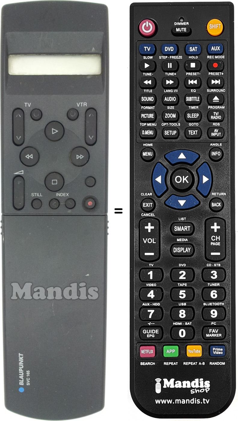 Replacement remote control SVC-165