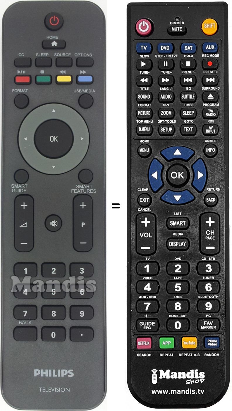 Replacement remote control URMT36JHG003
