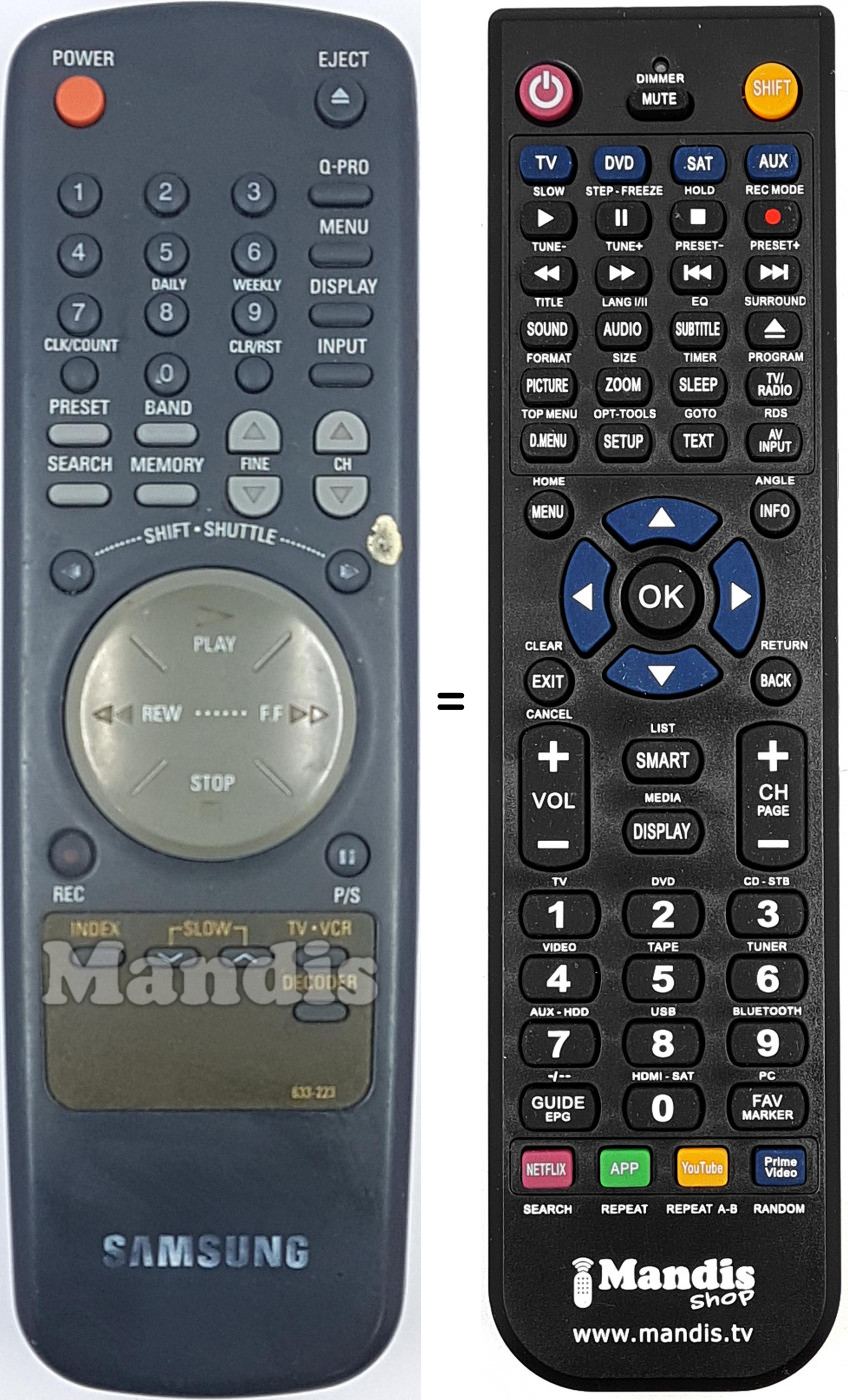 Replacement remote control 633-223