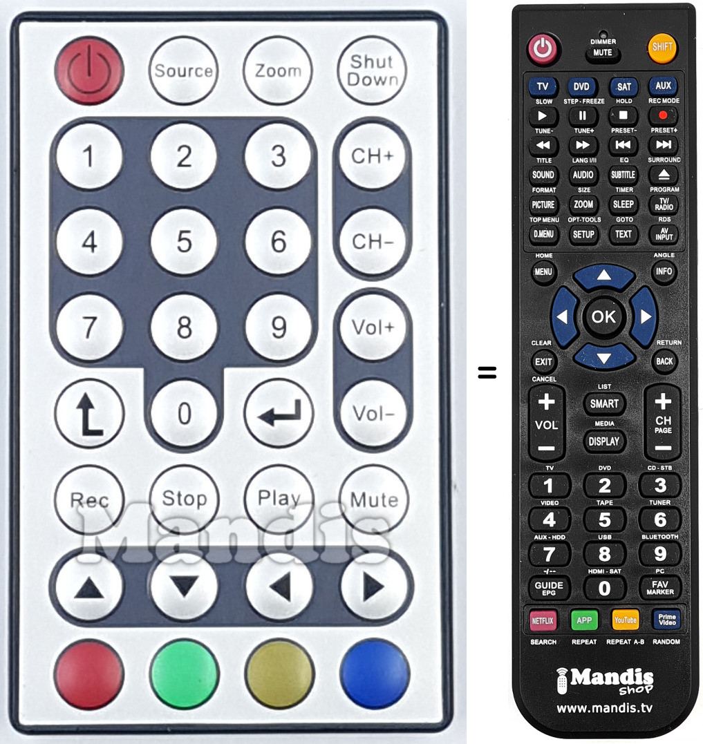 Replacement remote control STV27